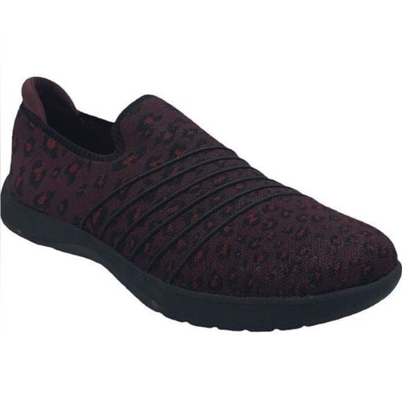 Clarks Other - CLOUDSTEPPERS by Clarks Washable Knit Slip-Ons Adella Step Burgun/Leo